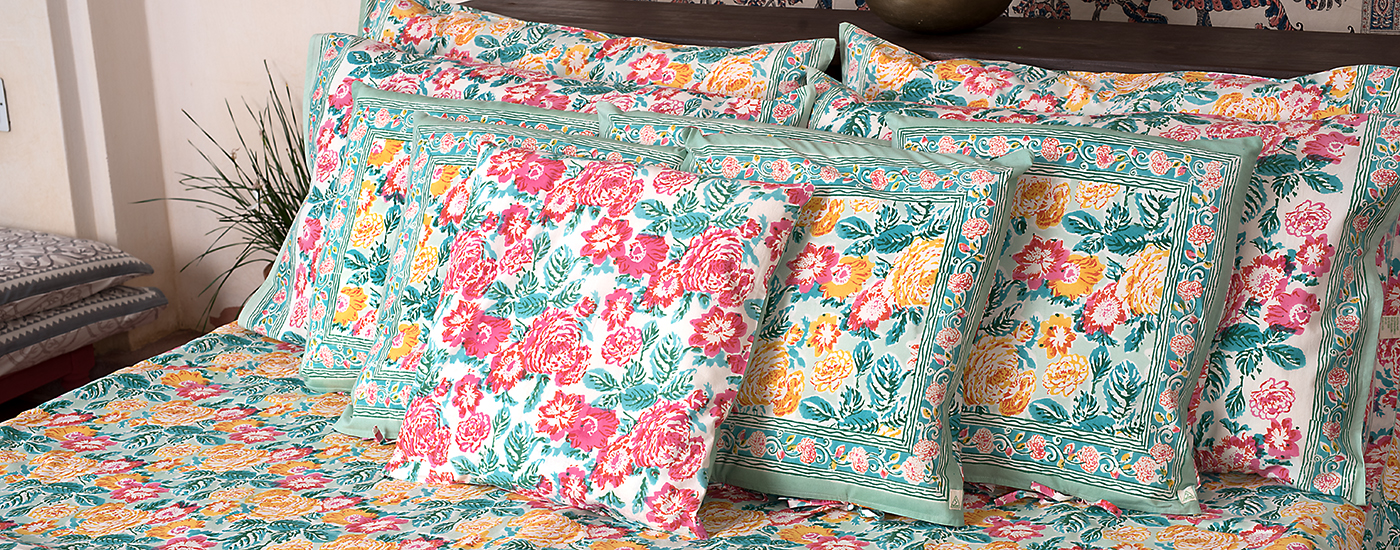 Block Printed Cushion covers