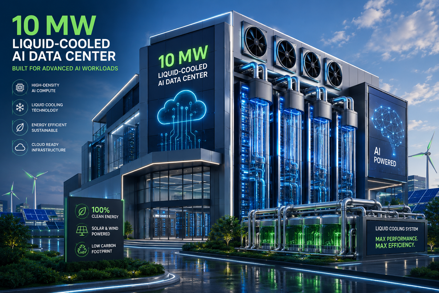 10 MW Liquid Cooled AI Data Center
